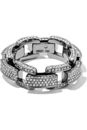Shay 18kt gold diamond chain-link ring