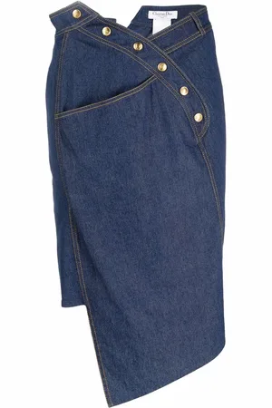 Dior 2000s asymmetric denim skirt