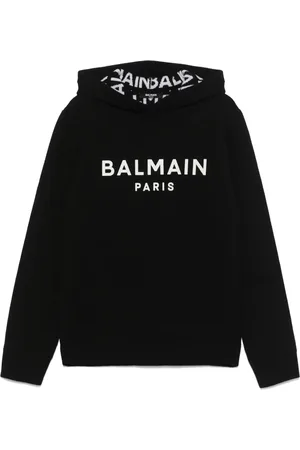 Balmain Logo-jacquard hoodie