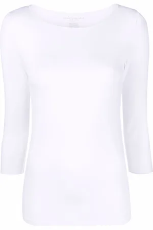 Majestic Cropped-sleeve boat-neck top