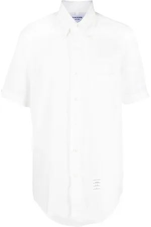 Thom Browne 4-Bar stripe short-sleeved shirt