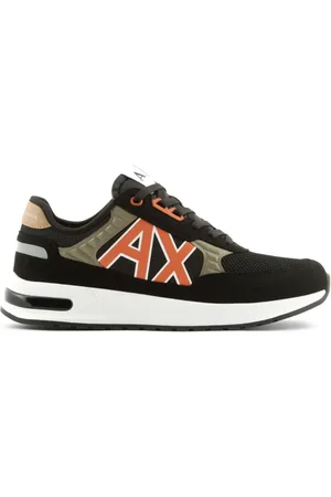 Armani Exchange Logo-embellished suede sneakers
