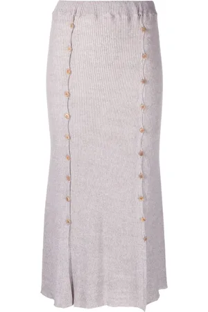 Baserange Loulou ribbed midi skirt