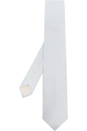 D4.0 Floral-print silk tie