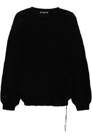 MASTERMIND Skull-intarsia crew-neck jumper