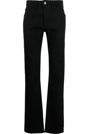 BILLIONAIRE Logo-embroidered straight-leg jeans