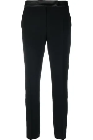 Max Mara Satin-trim slim-cut trousers