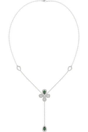 Marchesa Notte 18kt gold floral diamond necklace