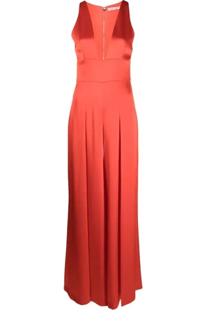 ALICE+OLIVIA Plunge-neck jumpsuit