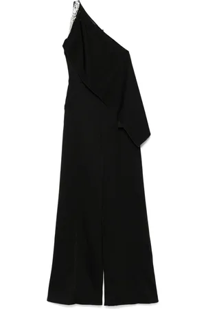 DAVID KOMA Crystal-embellished draped jumpsuit