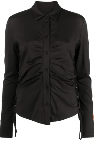 Heron Preston Lace-up ruched shirt