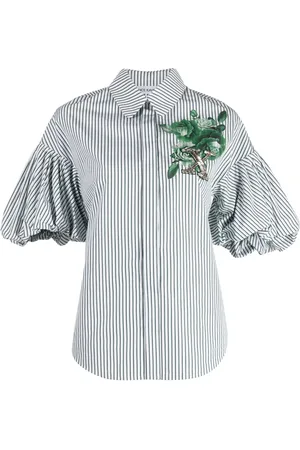 DICE KAYEK X onefifteen floral-print puff-sleeve shirt