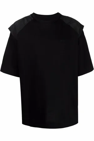 JUUN.J Embroidered logo ripstop-back T-shirt