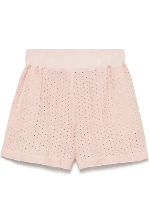 120% Lino Broderie-anglaise shorts