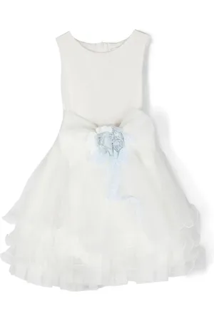 Mimilù Floral-appliqué tiered dress