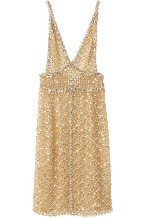 Miu Miu Bead-embellished organza midi dress