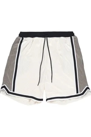 JOHN ELLIOTT Drawstring-waist stripe-trim shorts
