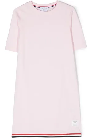 Thom Browne Stripe-detail cotton T-shirt dress