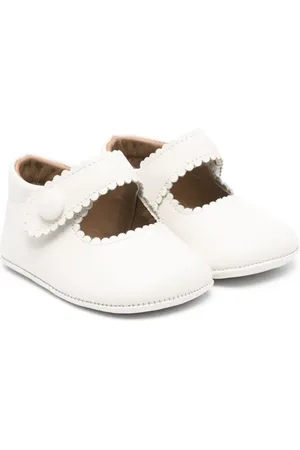 Eli1957 Scallop-edge leather ballerina shoes