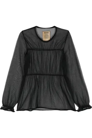 UMA WANG Seam-detail sheer blouse