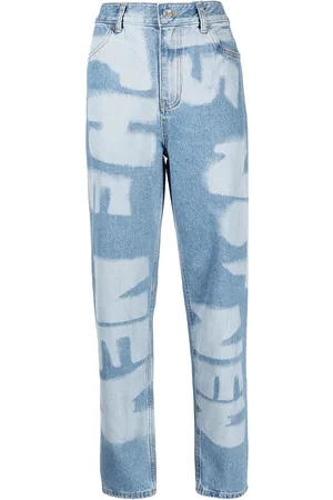 Ader Error Slogan washed jeans