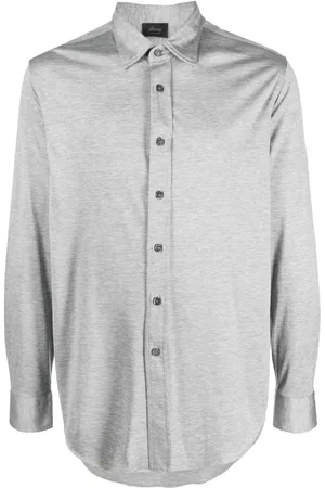 BRIONI Mélange-effect button shirt