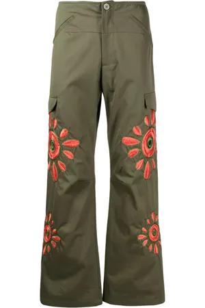 Bluemarble Embroidered straight-leg cargo trousers