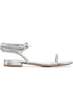 ALEXANDRE VAUTHIER Amina crystal-embellished leather sandals