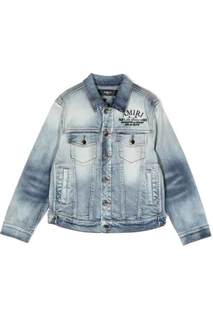 AMIRI Logo-embroidered denim jacket