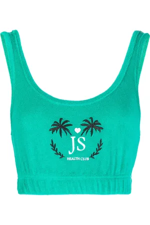 JOSHUA SANDERS Terry-cloth effect cropped top