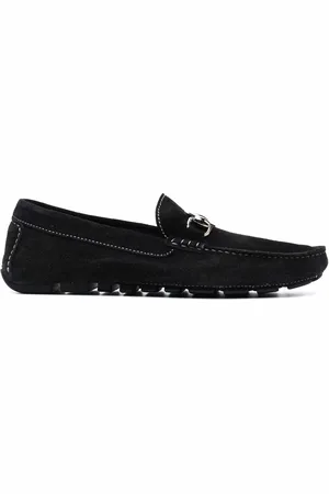 Philipp Plein Suede logo plaque moccasins