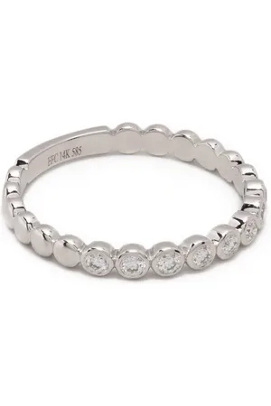 EF Collection 14kt white gold diamond stack ring