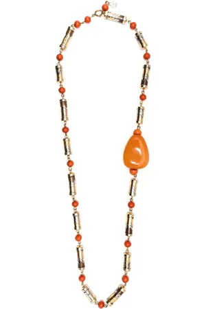 Givenchy 1970s beaded chain necklace