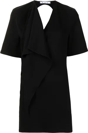 OFF-WHITE Short-sleeve backless dress