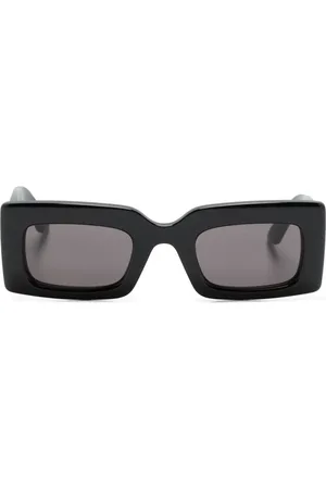 Alexander McQueen Logo-print rectangle-frame sunglasses