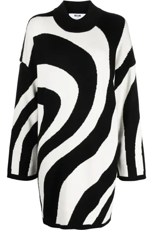 Msgm Graphic-print wool dress