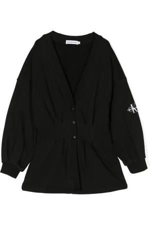 Calvin Klein Logo-print pleated cardigan