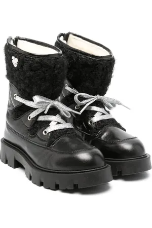 MONNALISA Fleece-panel ankle boots