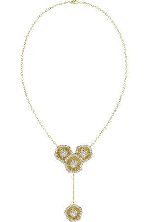 Marchesa Notte 18kt rose floral diamond necklace