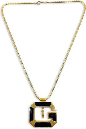 Givenchy 1980s G-pendant necklace
