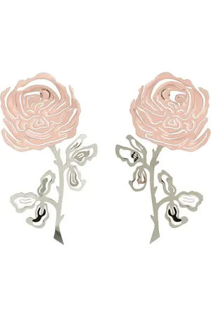 Y / PROJECT Rose-motif stud earring
