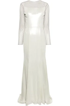 Bazza Alzouman Rhinestone-embellished fishtail gown