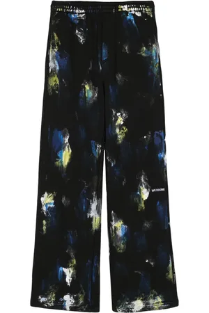 We11 Done Painted-print cotton track pants