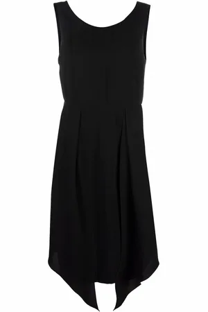 CHANEL Asymmetric sleeveless silk dress