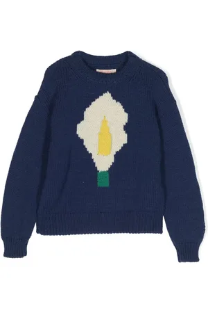 The Animals Observatory Flower intarsia-knit jumper