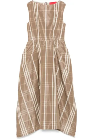 Co.go Check-pattern midi dress