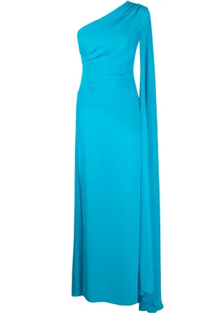 BLANCA Azzeruolo draped sleeve maxi dress