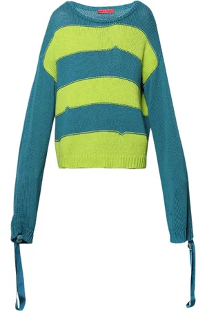 Members OF The Rage Striped extra long-sleeves jumper