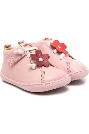 Camper Flower-appliqué low-top sneakers