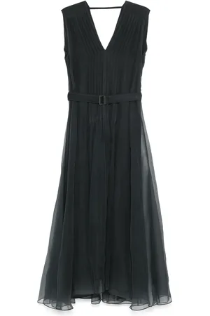 Brunello Cucinelli Pleated belted dress